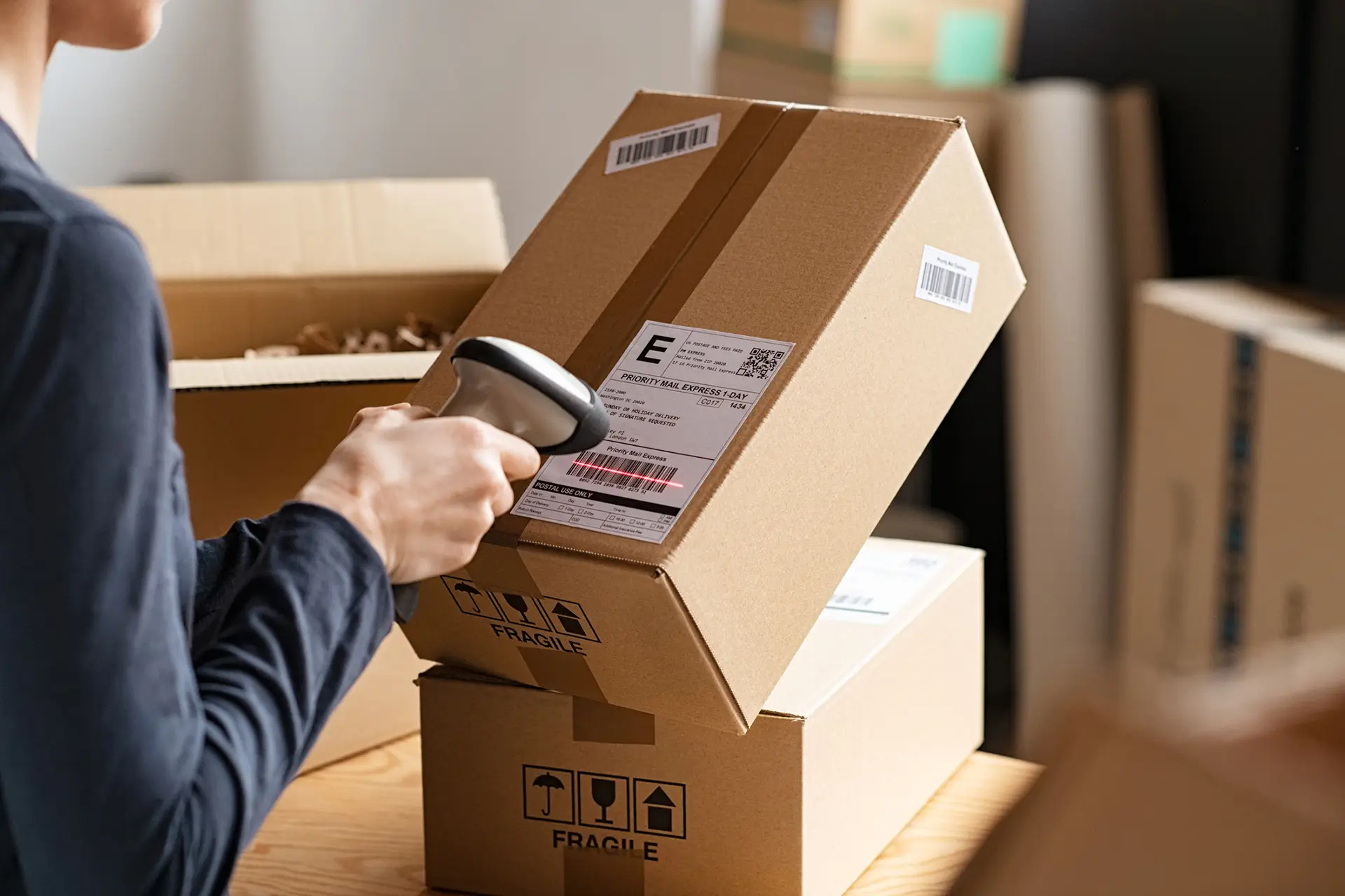 scanning box barcode