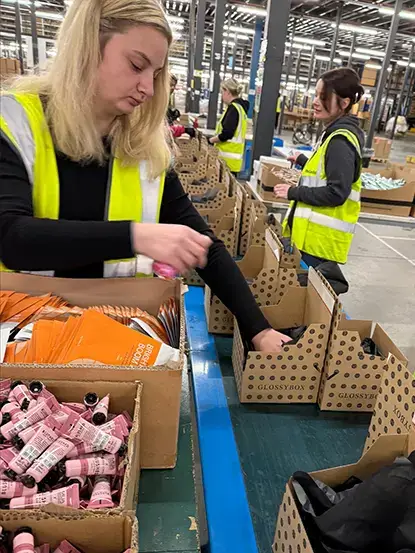 Conectiv Employee on the Kitting Assembly Line