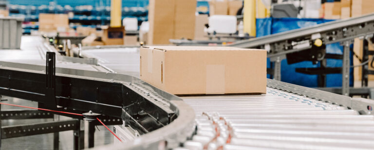 Outsourced packaged vinyl on shipping floor