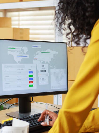 International Retailer Setting up 3PL Fulfillment on computer